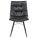 Aiken Faux Leather Upholstered Dining Side Chair Charcoal Grey (Set of 4) - Tampa Furniture Outlet
