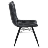 Aiken Faux Leather Upholstered Dining Side Chair Charcoal Grey (Set of 4) - Tampa Furniture Outlet