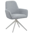 Tampa Furniture Outlet - Coaster - Abby Fabric Upholstered Swivel Dining Arm Chair Light Grey - 110322