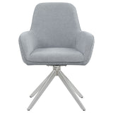 Abby Fabric Upholstered Swivel Dining Arm Chair Light Grey - Tampa Furniture Outlet