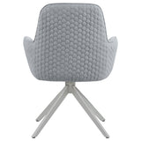Abby Fabric Upholstered Swivel Dining Arm Chair Light Grey - Tampa Furniture Outlet