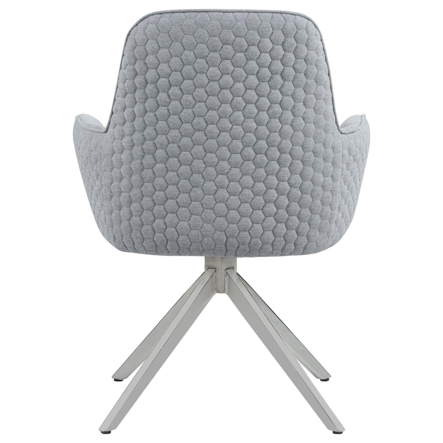Abby Fabric Upholstered Swivel Dining Arm Chair Light Grey - Tampa Furniture Outlet
