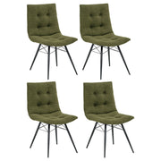 Tampa Furniture Outlet - Coaster - Aiken Fabric Upholstered Dining Side Chair Saddle Forest Green (Set of 4) - 110332FRT