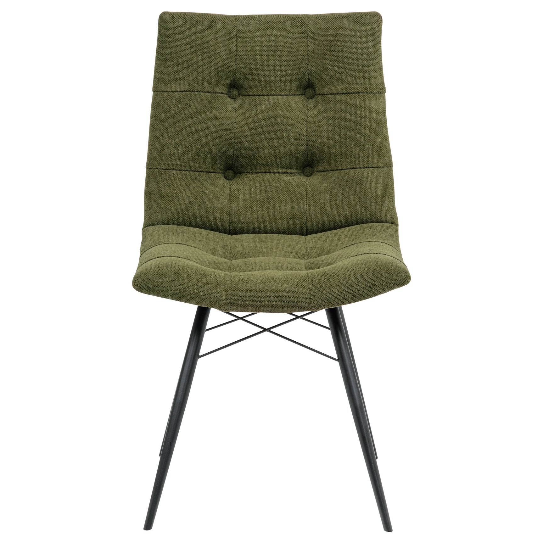 Aiken Fabric Upholstered Dining Side Chair Saddle Forest Green (Set of 4)