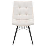 Aiken Fabric Upholstered Dining Side Chair Saddle Stone White (Set of 4)