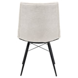 Aiken Fabric Upholstered Dining Side Chair Saddle Stone White (Set of 4)