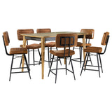 Partridge 7-piece Counter Dining Set Sheesham and Camel - Tampa Furniture Outlet