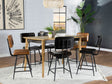 Tampa Furniture Outlet - Coaster - Partridge 7-piece Counter Dining Set Espresso and Camel - 110578-S7