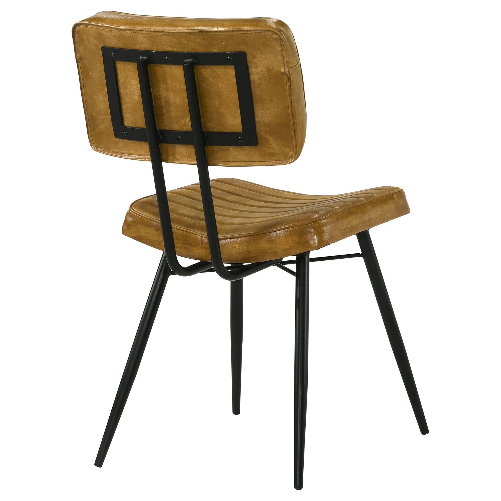 Misty Leather Upholstered Dining Side Chair Camel (Set of 2) - Tampa Furniture Outlet