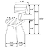 Misty Leather Upholstered Dining Side Chair Camel (Set of 2) - Tampa Furniture Outlet