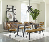 Misty Leather Upholstered Dining Side Chair Camel (Set of 2) - Tampa Furniture Outlet