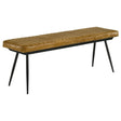 Tampa Furniture Outlet - Coaster - Misty Leather Upholstered Dining Bench Antique Camel - 110643