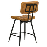 Partridge Leather Counter Chair Antique Camel (Set of 2) - Tampa Furniture Outlet