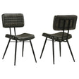 Tampa Furniture Outlet - Coaster - Misty Leather Upholstered Dining Chair Espresso (Set of 2) - 110652