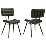 Tampa Furniture Outlet - Coaster - Misty Leather Upholstered Dining Chair Espresso (Set of 2) - 110652