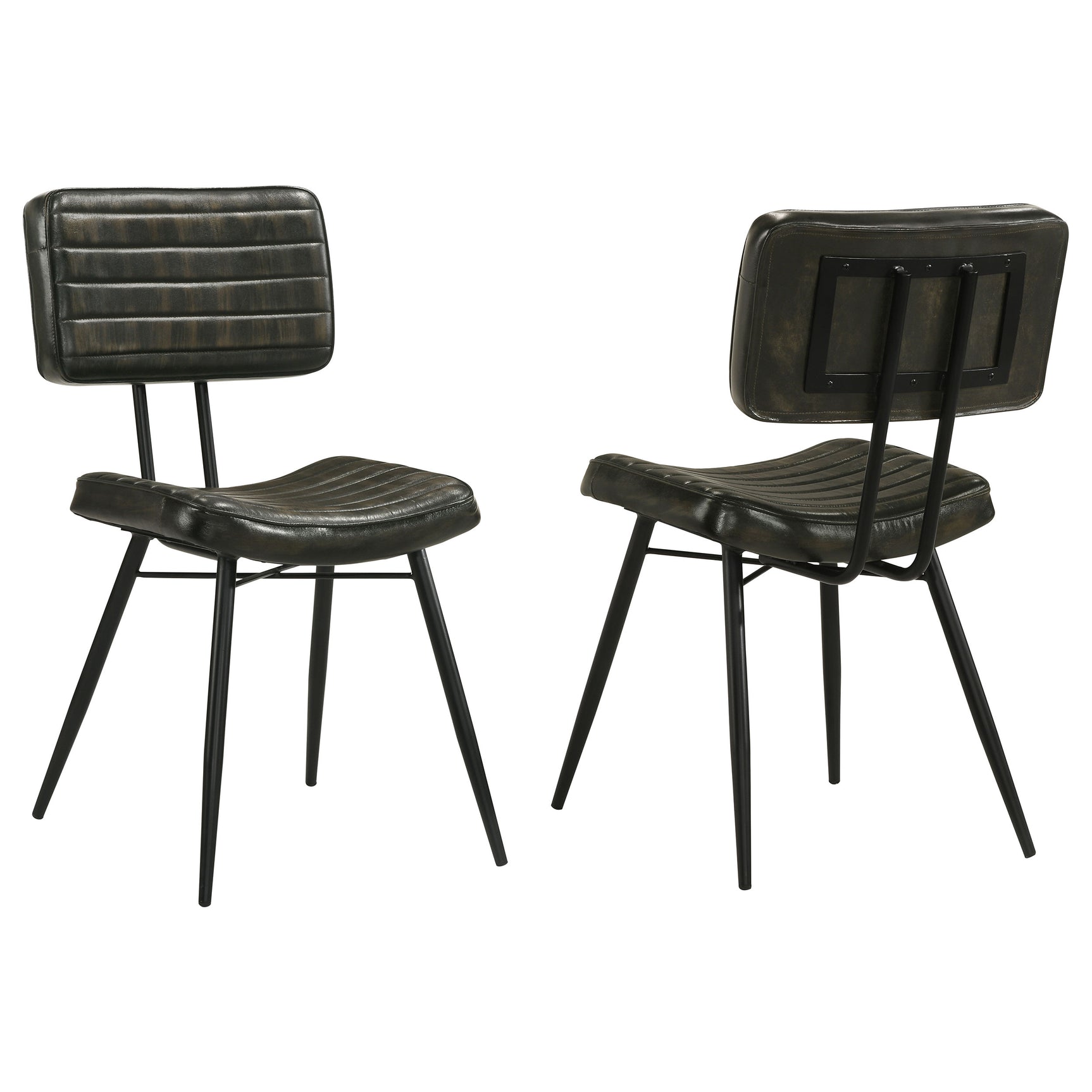 Tampa Furniture Outlet - Coaster - Misty Leather Upholstered Dining Chair Espresso (Set of 2) - 110652