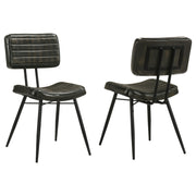 Tampa Furniture Outlet - Coaster - Misty Leather Upholstered Dining Chair Espresso (Set of 2) - 110652