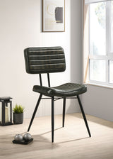 Misty Leather Upholstered Dining Chair Espresso (Set of 2) - Tampa Furniture Outlet