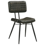 Misty Leather Upholstered Dining Chair Espresso (Set of 2) - Tampa Furniture Outlet