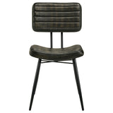 Misty Leather Upholstered Dining Chair Espresso (Set of 2) - Tampa Furniture Outlet