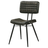 Misty Leather Upholstered Dining Chair Espresso (Set of 2) - Tampa Furniture Outlet