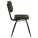 Misty Leather Upholstered Dining Chair Espresso (Set of 2) - Tampa Furniture Outlet