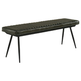 Misty Leather Upholstered Dining Bench Antique Espresso - Tampa Furniture Outlet