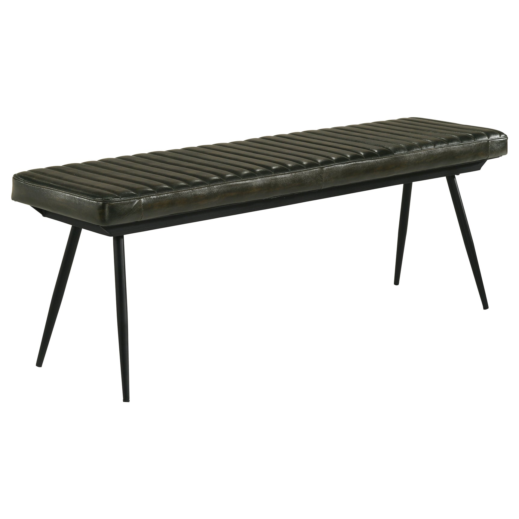 Misty Leather Upholstered Dining Bench Antique Espresso - Tampa Furniture Outlet