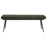 Misty Leather Upholstered Dining Bench Antique Espresso - Tampa Furniture Outlet