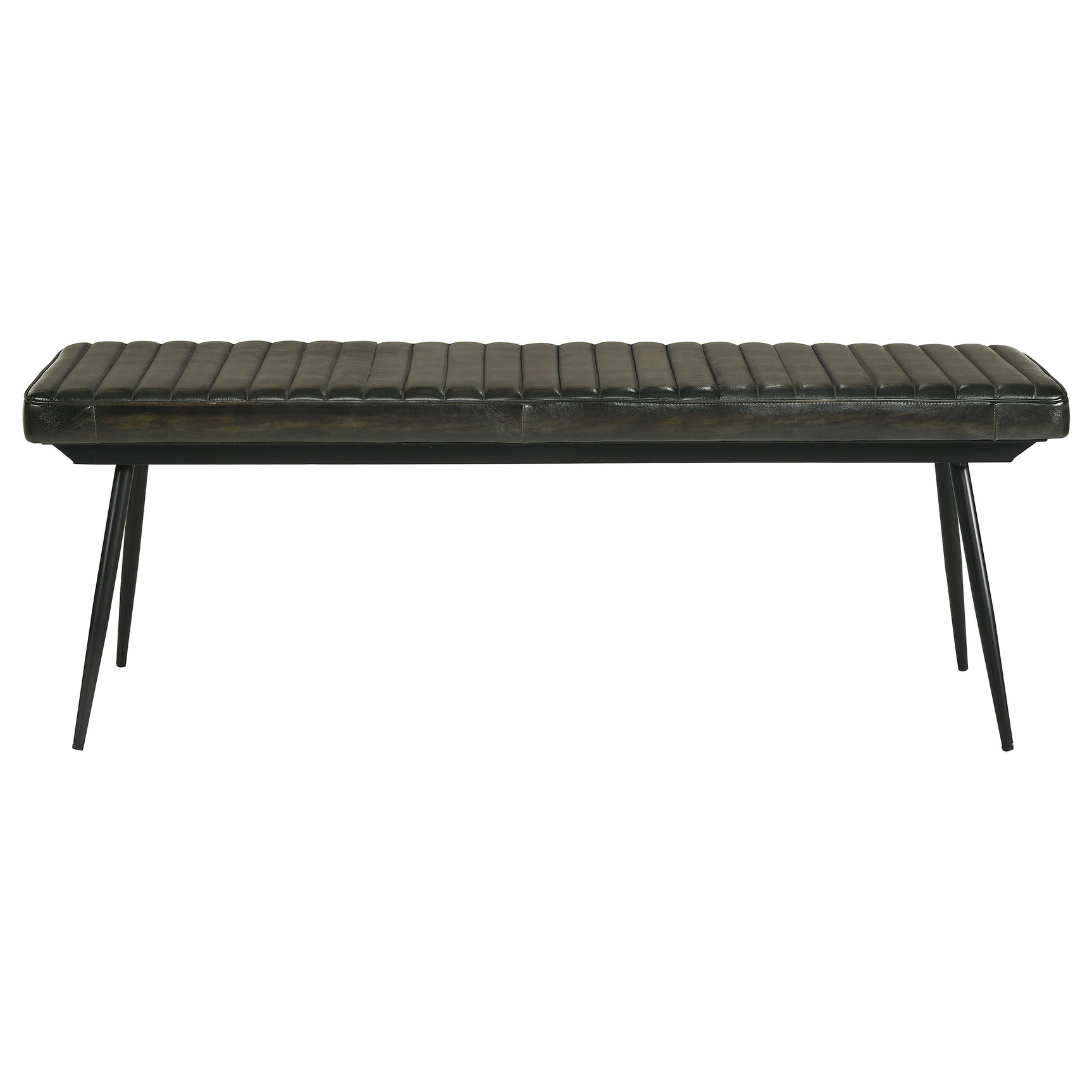 Misty Leather Upholstered Dining Bench Antique Espresso - Tampa Furniture Outlet