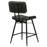Partridge Leather Counter Chair Antique Espresso (Set of 2) - Tampa Furniture Outlet