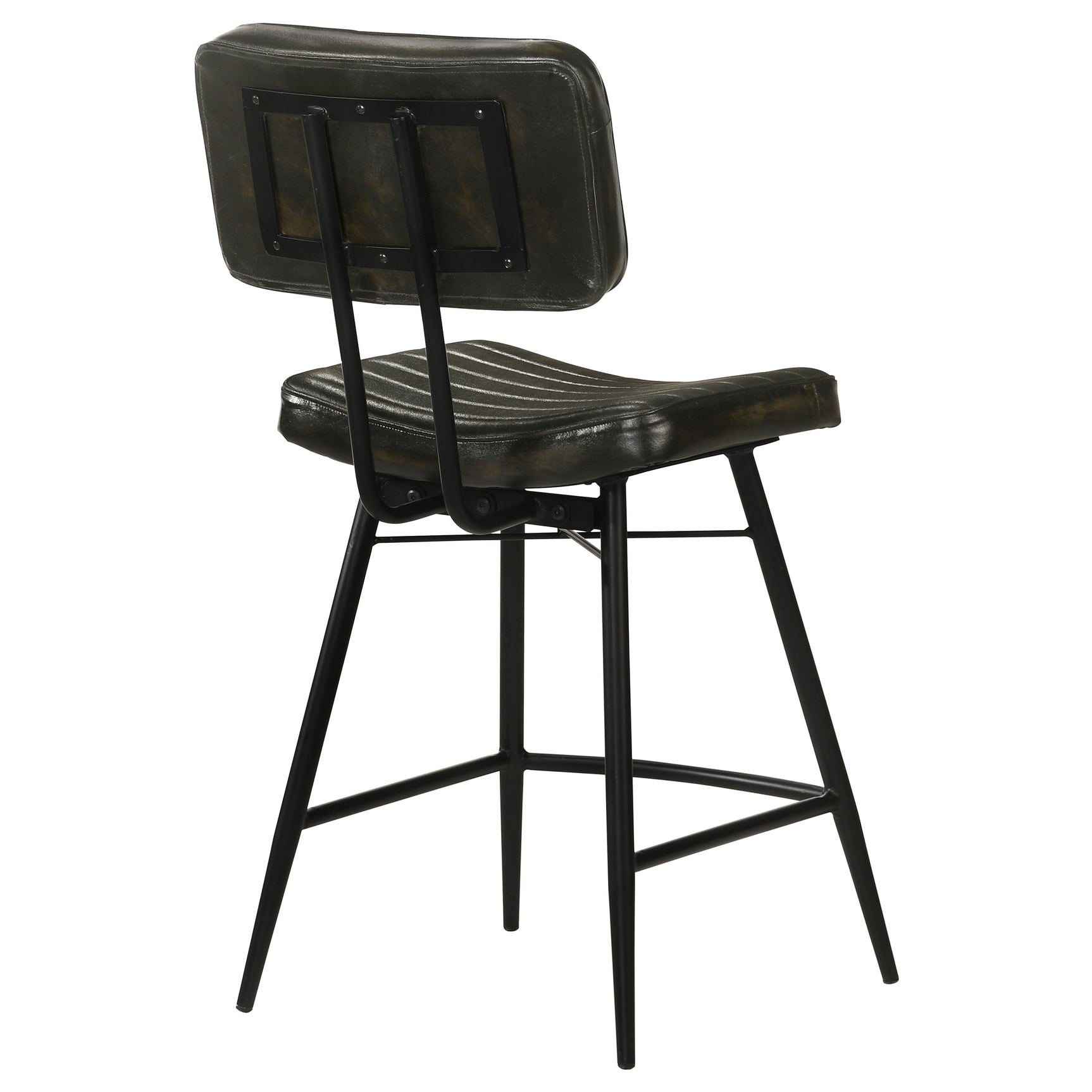 Partridge Leather Counter Chair Antique Espresso (Set of 2) - Tampa Furniture Outlet