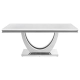 Kerwin 5-piece Rectangular Dining Table Set Grey and Chrome - Tampa Furniture Outlet