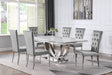 Tampa Furniture Outlet - Coaster - Kerwin 7-piece Rectangular Dining Table Set Grey and Chrome - 111101-S7G
