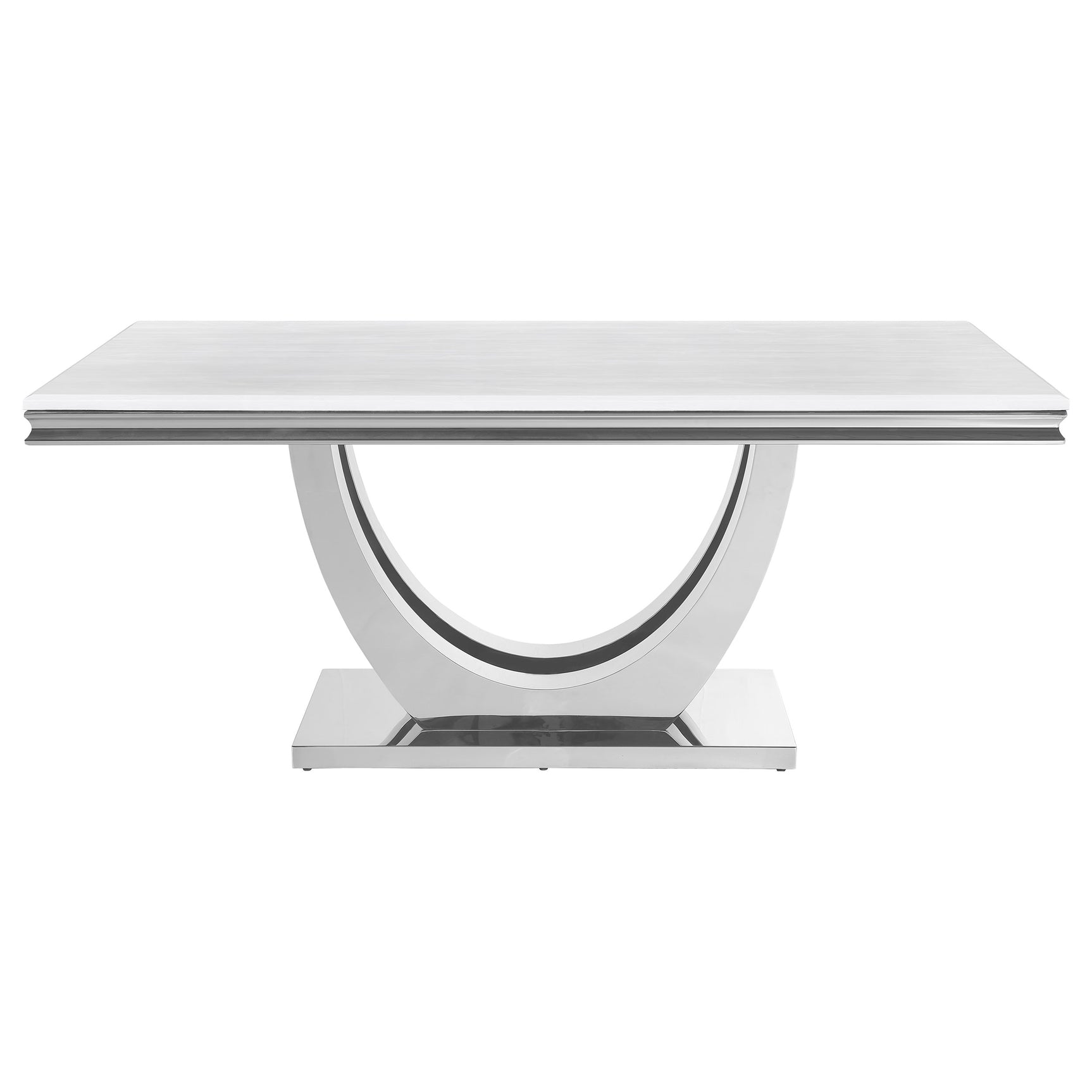 Kerwin 7-piece Rectangular Dining Table Set Grey and Chrome - Tampa Furniture Outlet