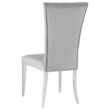 Kerwin 7-piece Rectangular Dining Table Set Grey and Chrome - Tampa Furniture Outlet