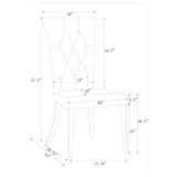Kerwin 7-piece Rectangular Dining Table Set Grey and Chrome - Tampa Furniture Outlet