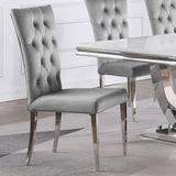 Kerwin Velvet Upholstered Dining Side Chair Grey (Set of 2) - Tampa Furniture Outlet