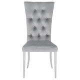 Kerwin Velvet Upholstered Dining Side Chair Grey (Set of 2) - Tampa Furniture Outlet