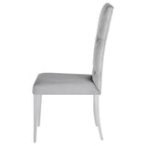 Kerwin Velvet Upholstered Dining Side Chair Grey (Set of 2) - Tampa Furniture Outlet