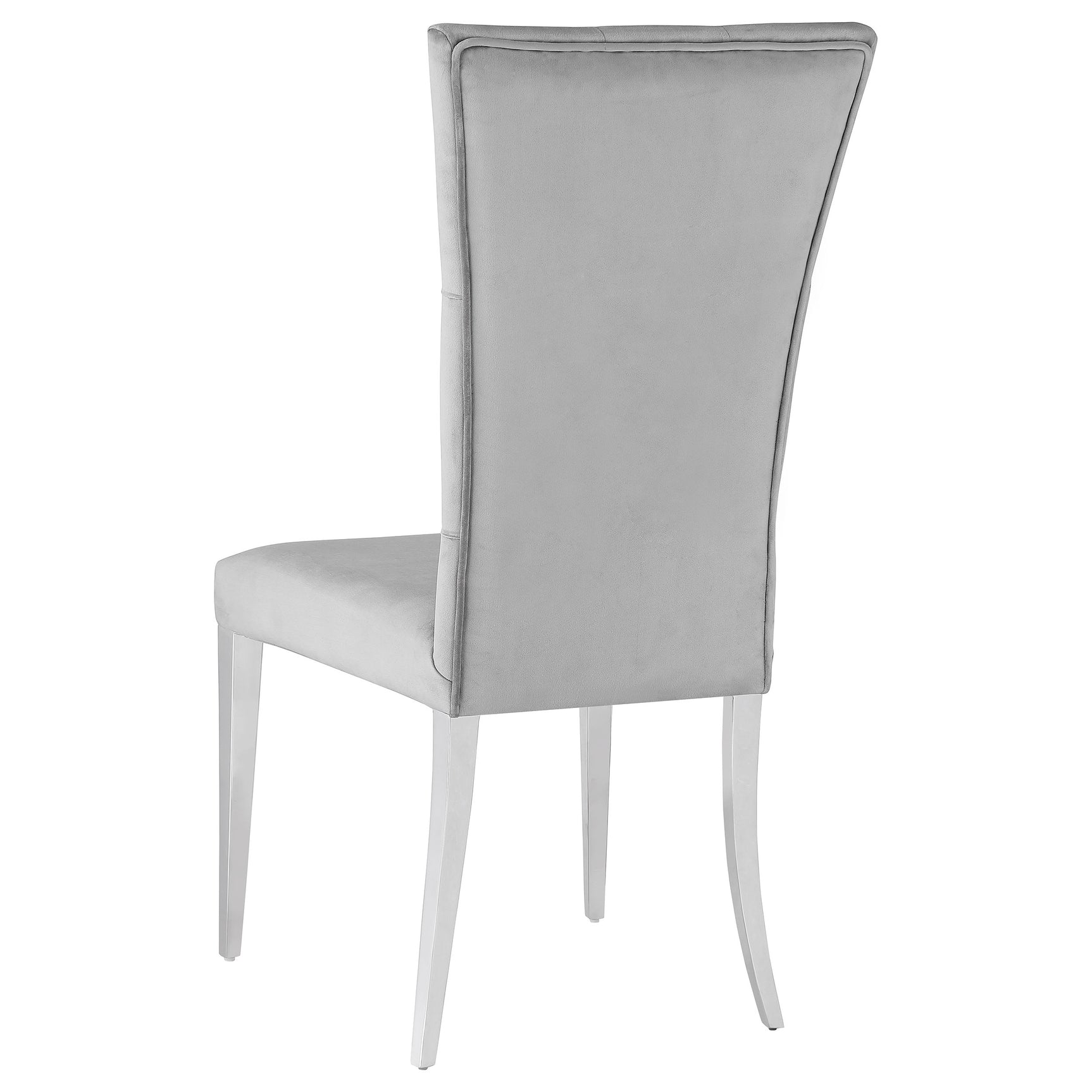 Kerwin Velvet Upholstered Dining Side Chair Grey (Set of 2) - Tampa Furniture Outlet