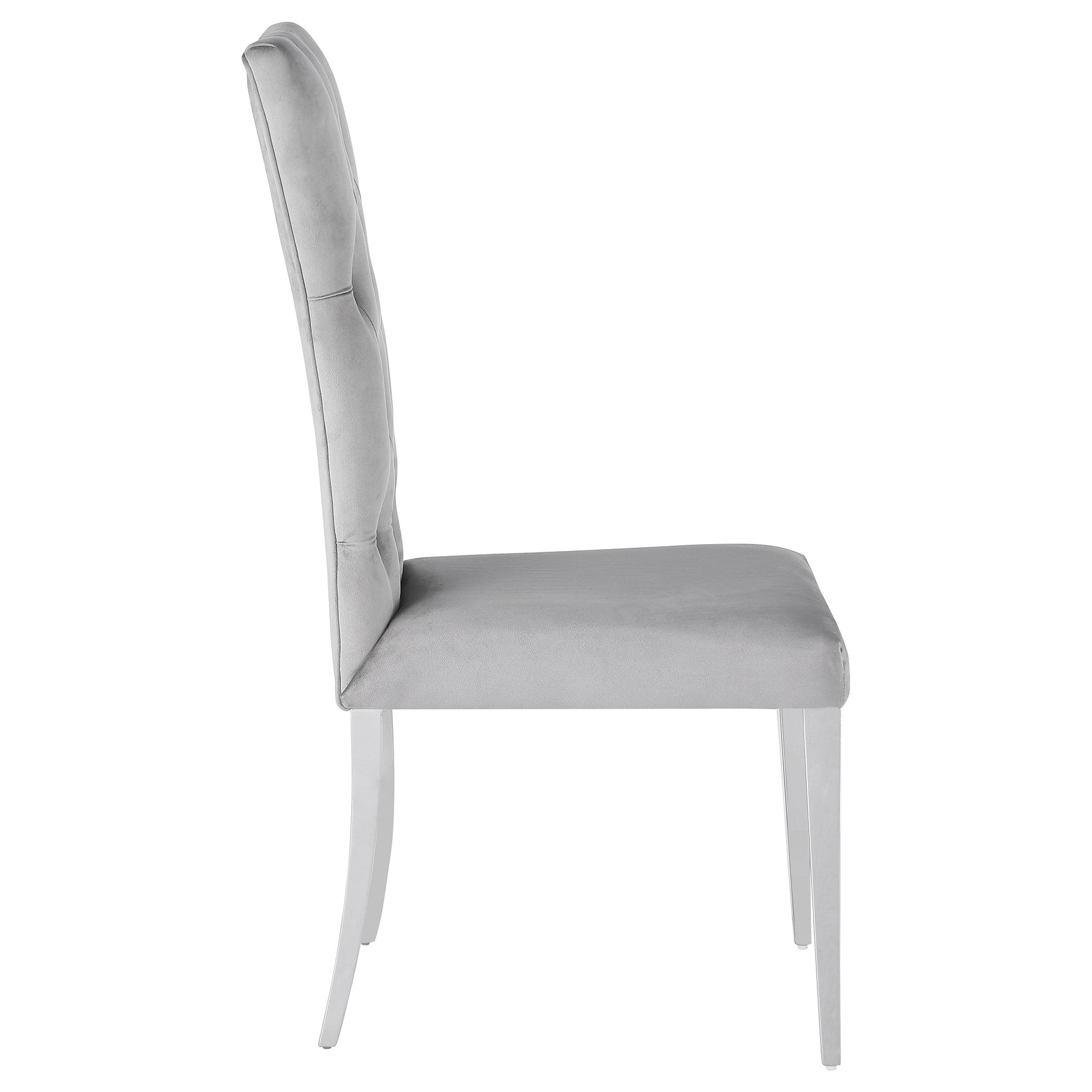 Kerwin Velvet Upholstered Dining Side Chair Grey (Set of 2) - Tampa Furniture Outlet