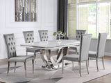 Kerwin Velvet Upholstered Dining Side Chair Grey (Set of 2) - Tampa Furniture Outlet