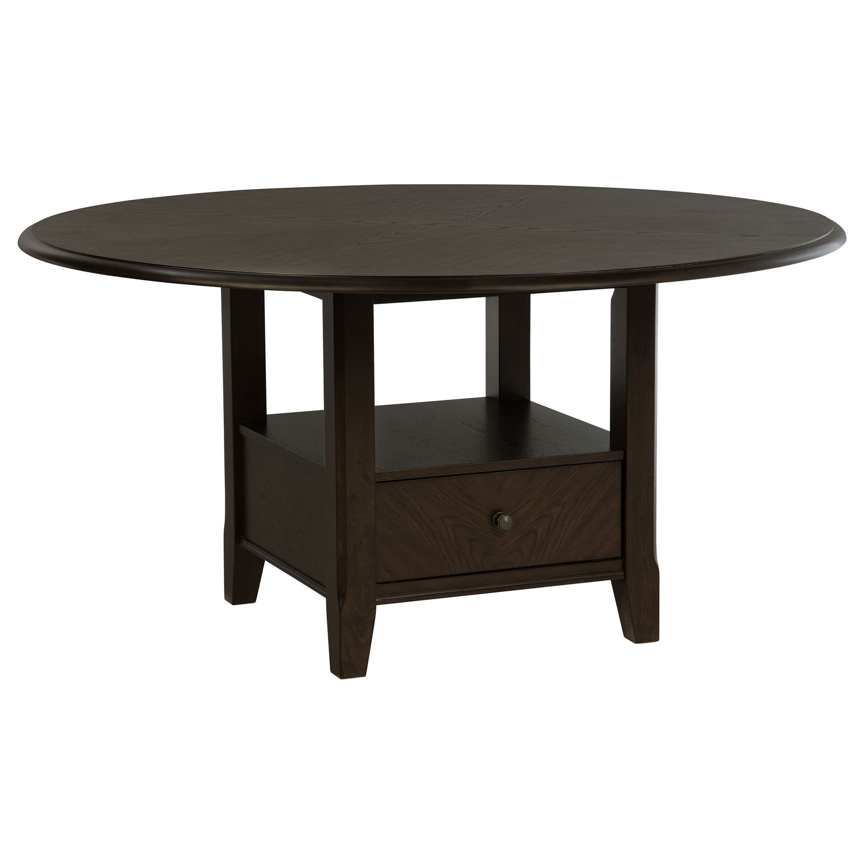 Twyla 5-piece 60-inch Round Wood Dining Table Set Dark Cocoa - Tampa Furniture Outlet