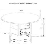 Twyla 5-piece 60-inch Round Wood Dining Table Set Dark Cocoa - Tampa Furniture Outlet