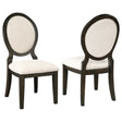 Tampa Furniture Outlet - Coaster - Twyla Oval Back Dining Side Chair Dark Cocoa (Set of 2) - 115102