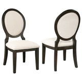 Tampa Furniture Outlet - Coaster - Twyla Oval Back Dining Side Chair Dark Cocoa (Set of 2) - 115102