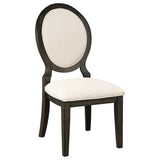 Twyla Oval Back Dining Side Chair Dark Cocoa (Set of 2) - Tampa Furniture Outlet