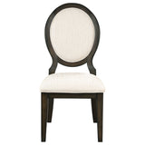 Twyla Oval Back Dining Side Chair Dark Cocoa (Set of 2) - Tampa Furniture Outlet