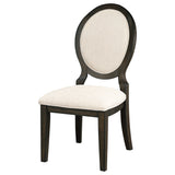 Twyla Oval Back Dining Side Chair Dark Cocoa (Set of 2) - Tampa Furniture Outlet